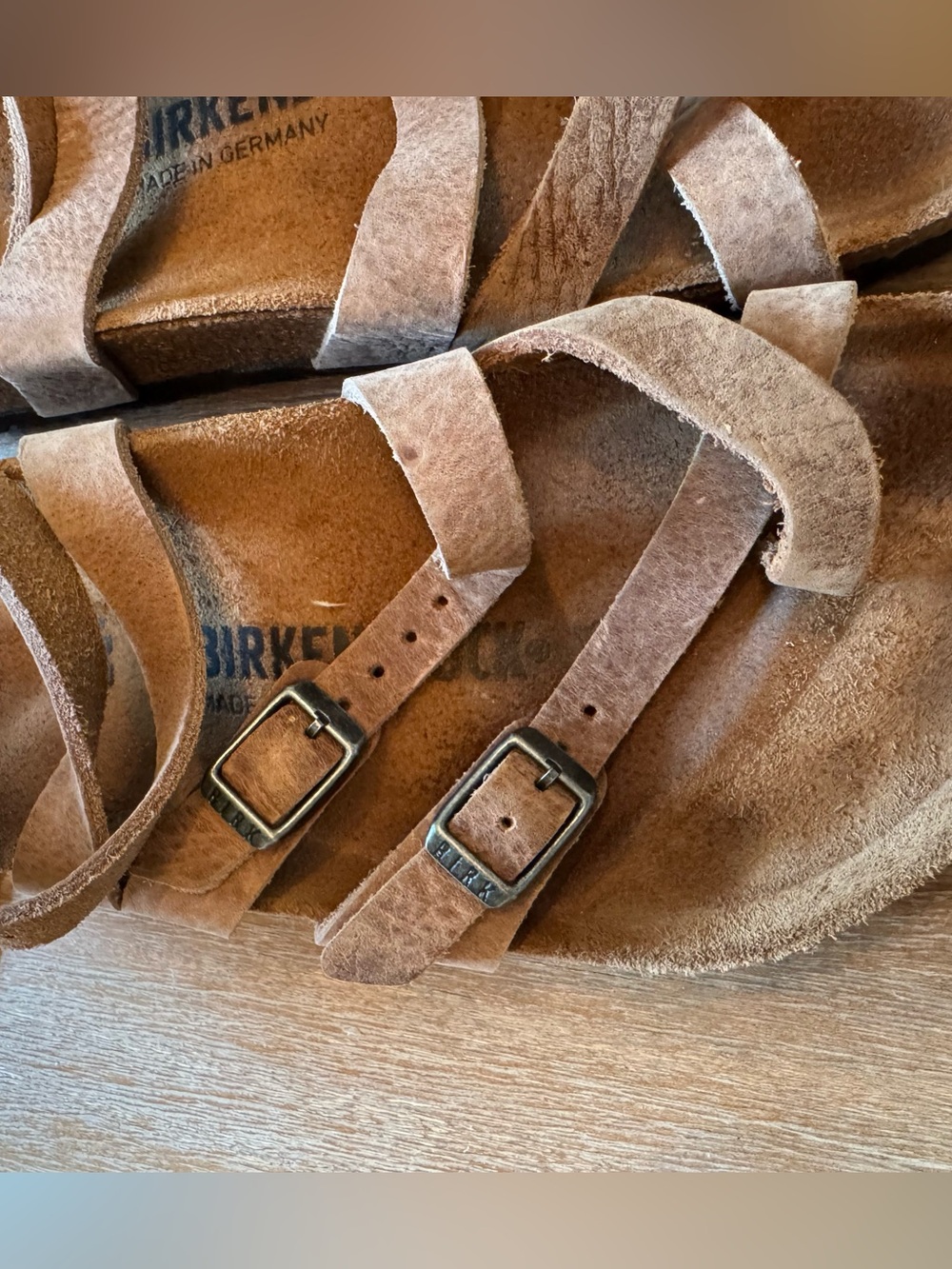 Birkenstock Tan leather sandals with ankle straps size 36 - Picture 2 of 6